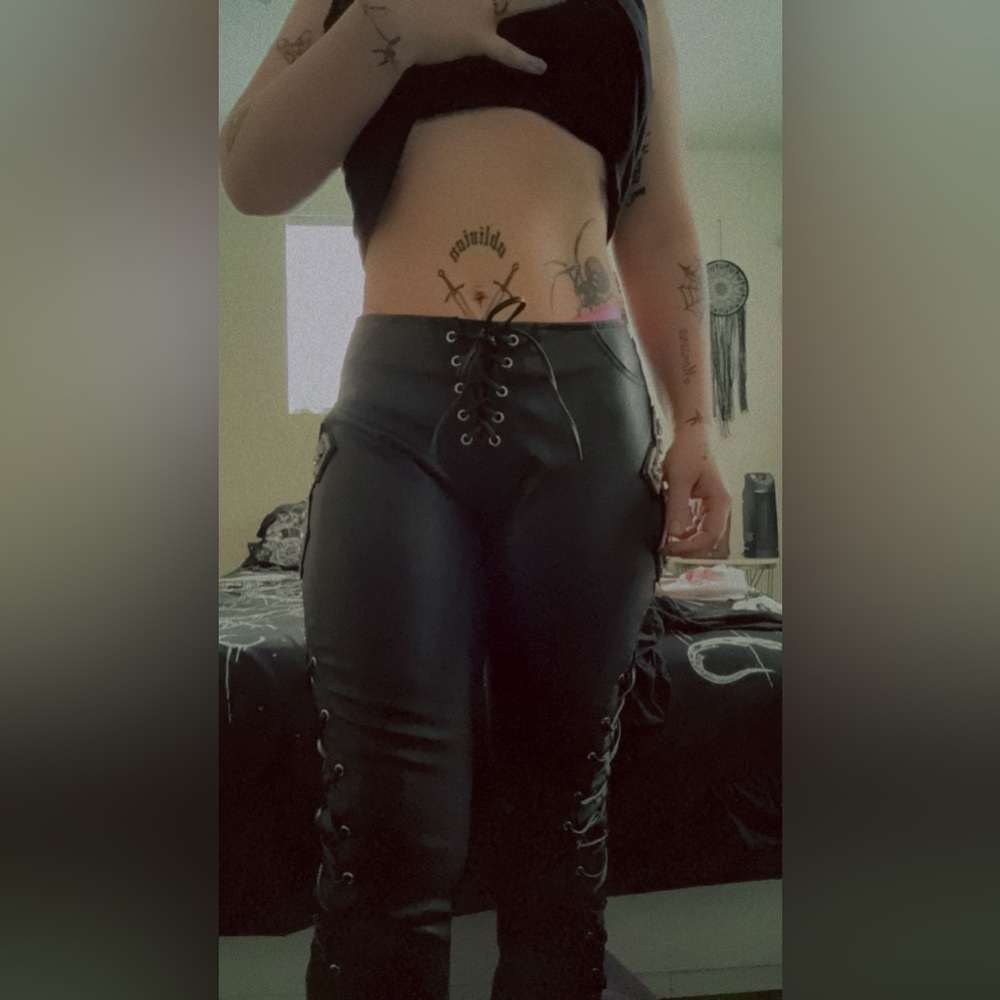 NWOT Current Mood Lace up trousers - Picture 2 of 12